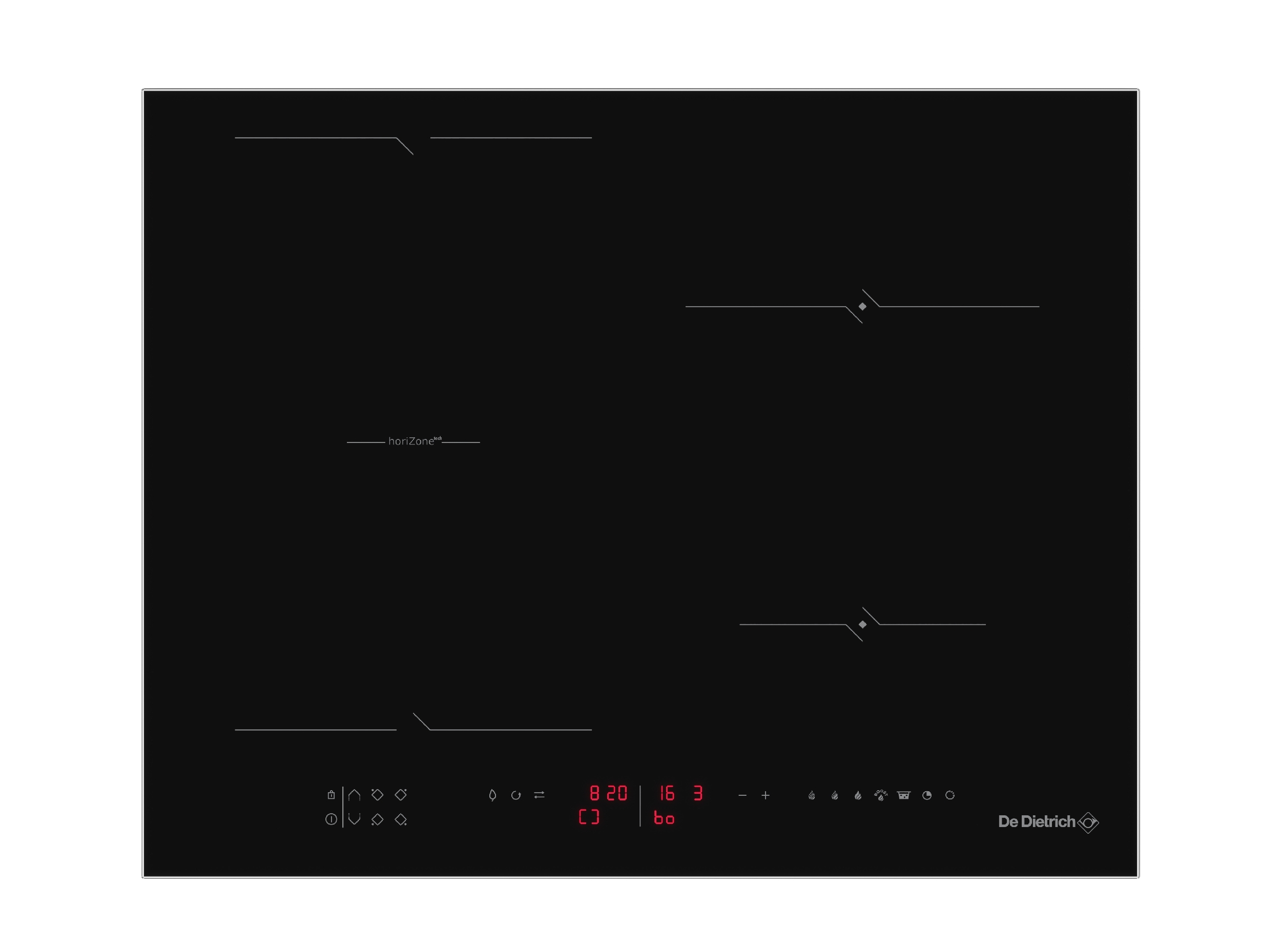 Infinite Black barevné provedení indukční varné desky De Dietrich DPI4411B